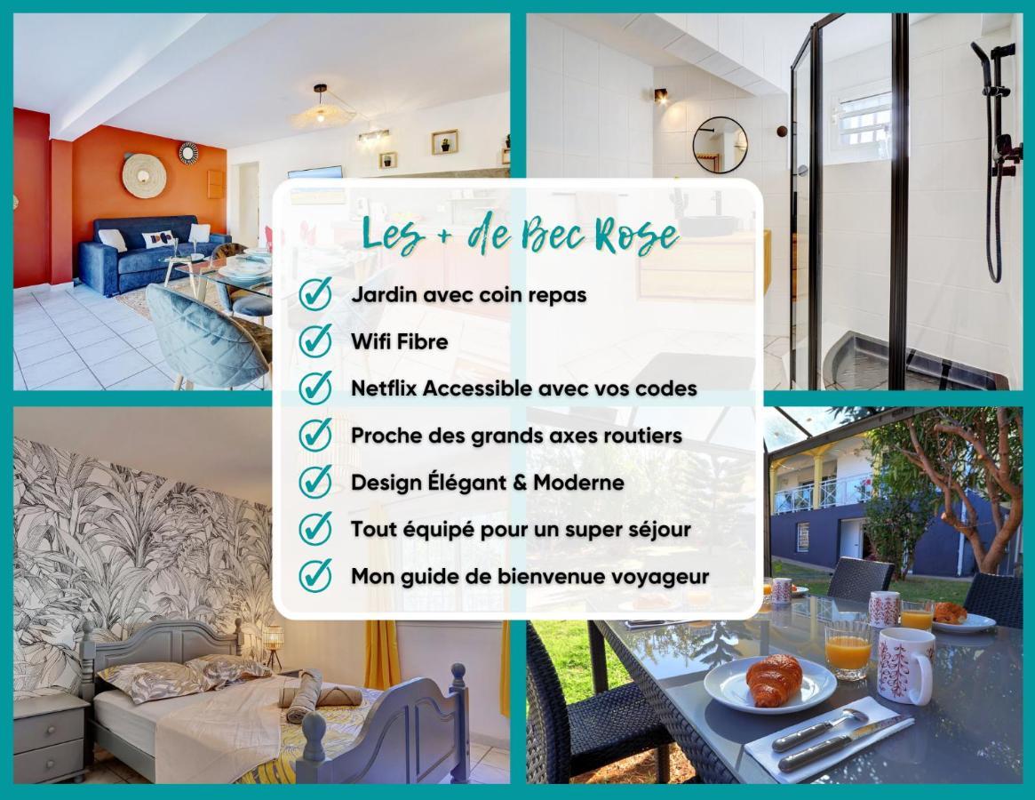 Appartement Bec Rose - Clim - Wi-Fi - Jardin à Saint-Leu Extérieur photo